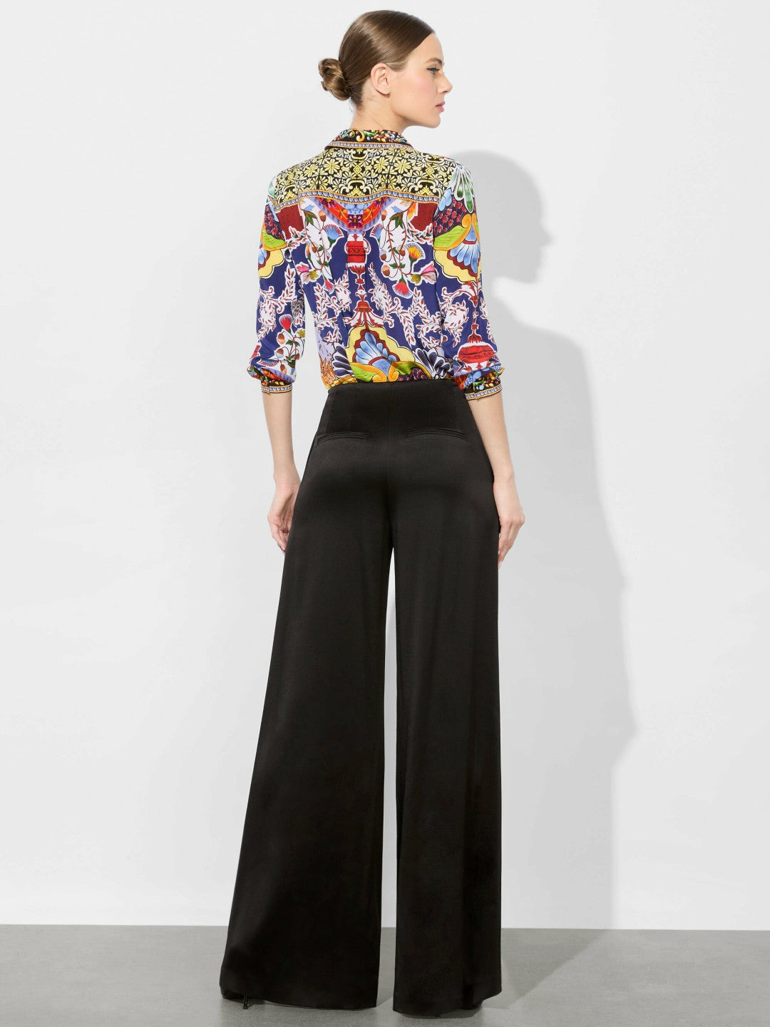 Willa Silk Blouse In On The Road - Alice + Olivia Women