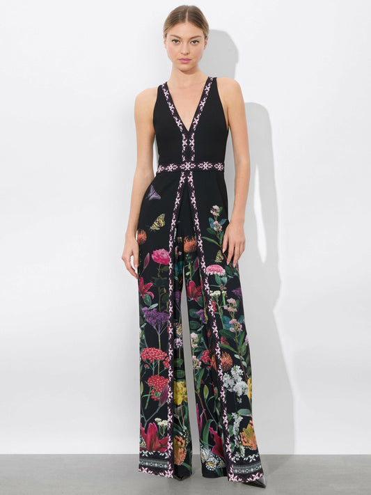 Audrie Pleated Jumpsuit In Secret Garden - Alice + Olivia Women