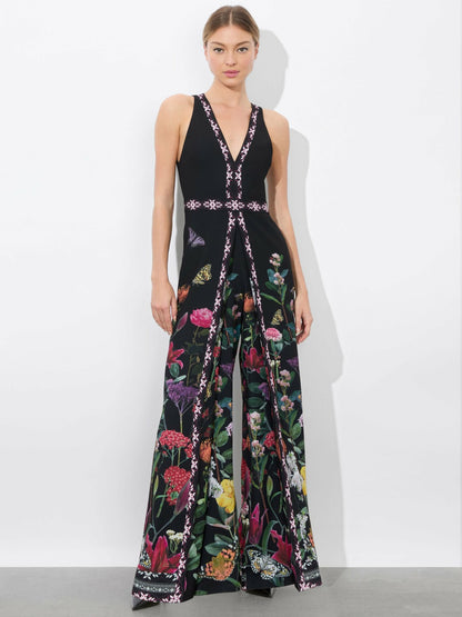 Audrie Pleated Jumpsuit In Secret Garden - Alice + Olivia Women