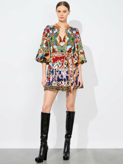 Sadie Mini Shirt Dress In On The Road - Alice + Olivia Women