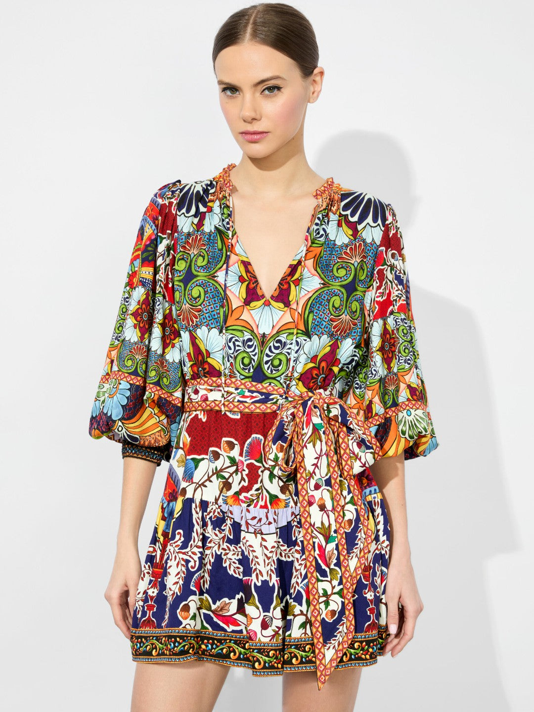 Sadie Mini Shirt Dress In On The Road - Alice + Olivia Women