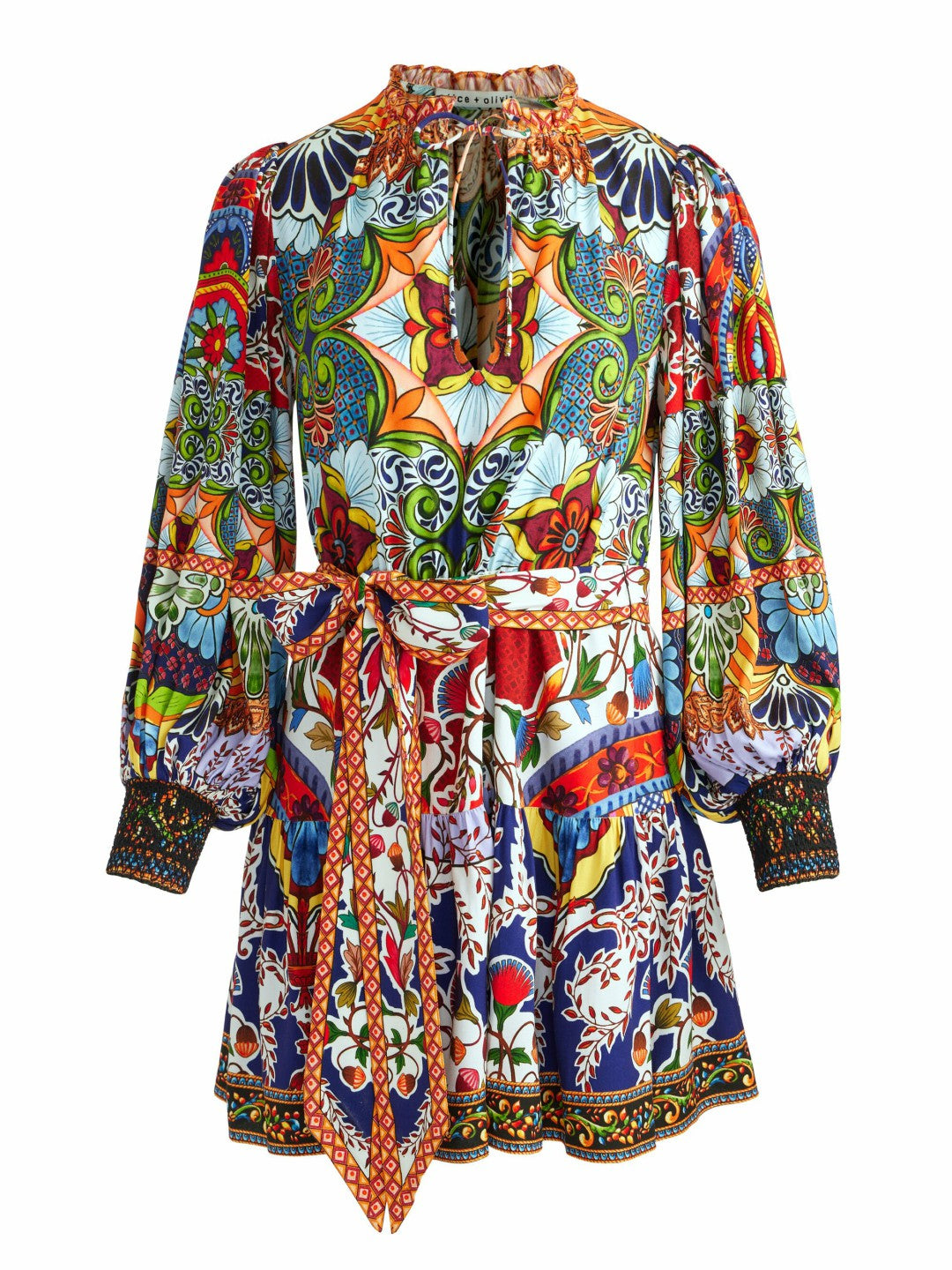 Sadie Mini Shirt Dress In On The Road - Alice + Olivia Women