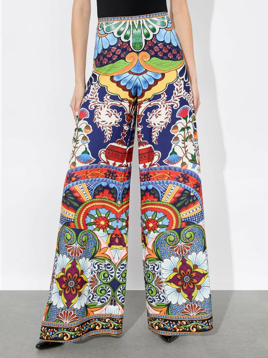 Athena Wide Leg Pant In On The Road - Alice + Olivia Women