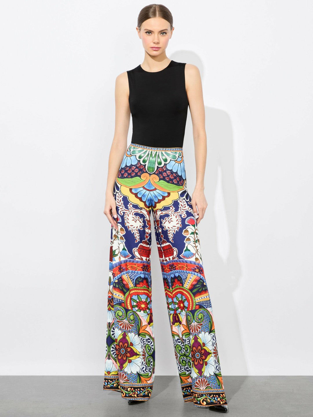 Athena Wide Leg Pant In On The Road - Alice + Olivia Women