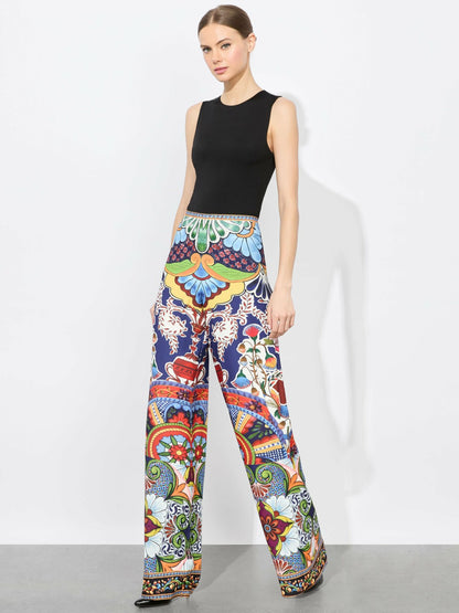 Athena Wide Leg Pant In On The Road - Alice + Olivia Women