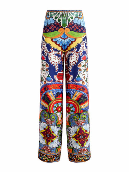 Athena Wide Leg Pant In On The Road - Alice + Olivia Women