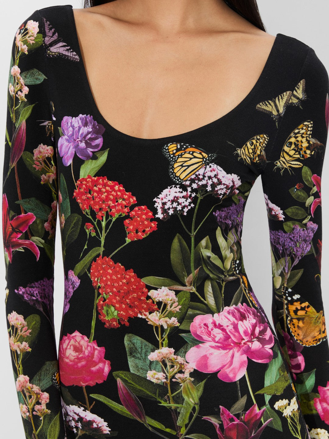 Delora Midi Dress In Secret Garden - Alice + Olivia Women