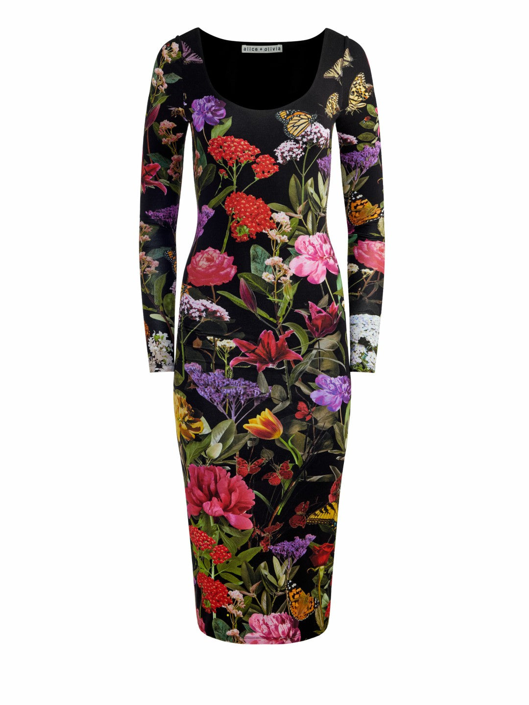 Delora Midi Dress In Secret Garden - Alice + Olivia Women