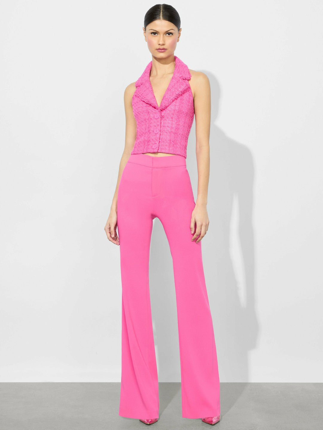 Meri Halter Vest In Wild Pink - Alice + Olivia Women