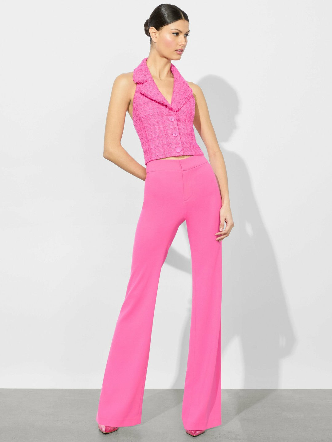 Meri Halter Vest In Wild Pink - Alice + Olivia Women
