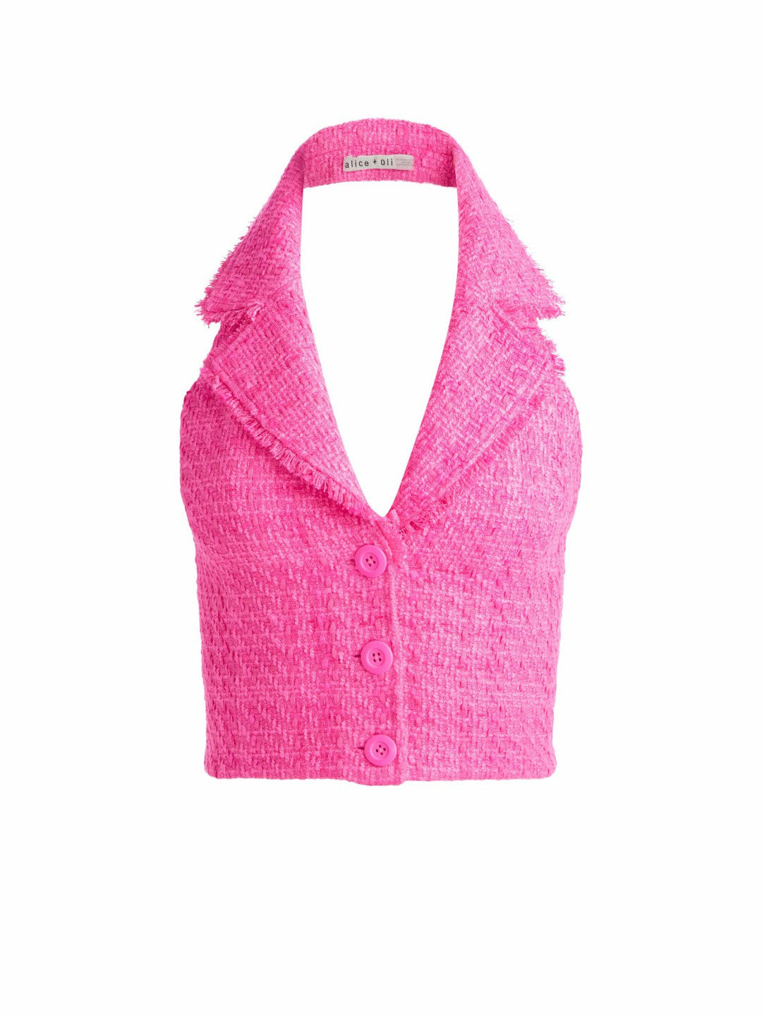 Meri Halter Vest In Wild Pink - Alice + Olivia Women