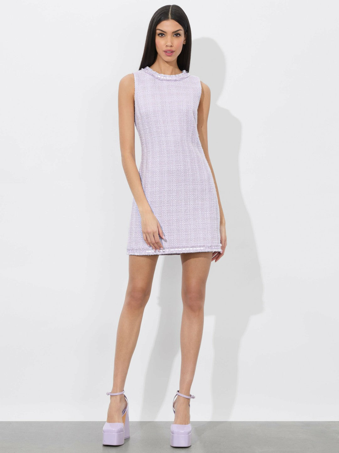 Coley Mini Dress In Lilac - Alice + Olivia Women