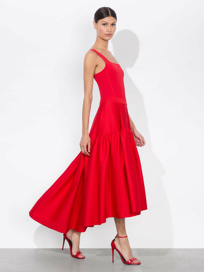 Diana Midi Skirt In Bright Ruby - Alice + Olivia Women