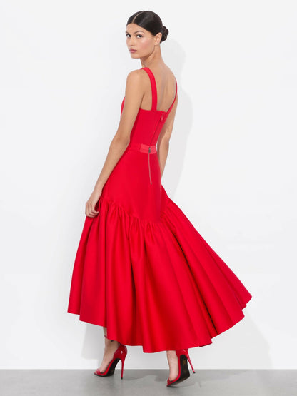 Diana Midi Skirt In Bright Ruby - Alice + Olivia Women