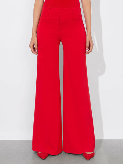 Olivia Pant In Bright Ruby - Alice + Olivia Women