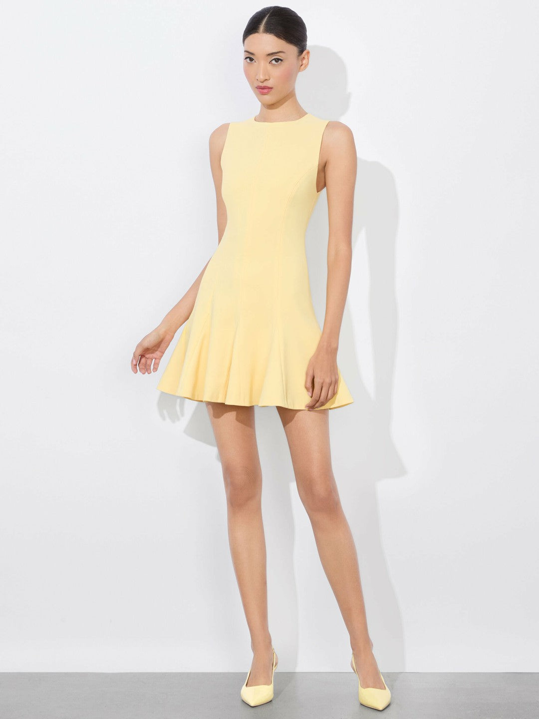 Isa Mini Dress In Butter - Alice + Olivia Women