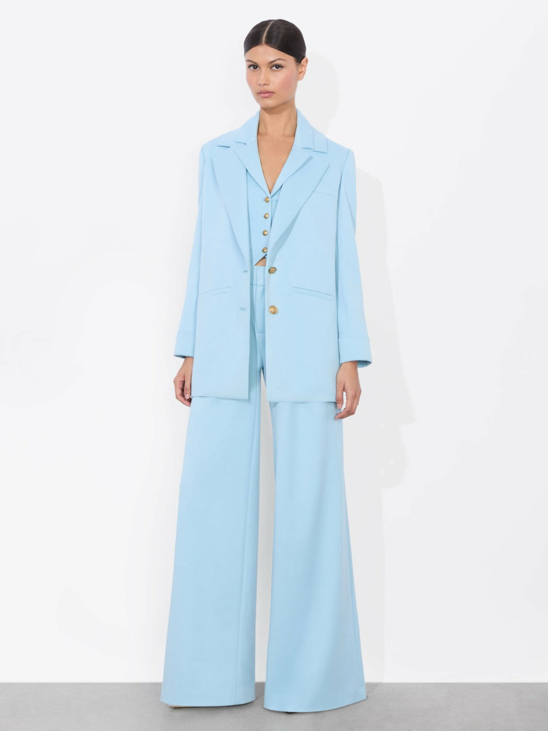 Margot Blazer In Mineral Blue - Alice + Olivia Women