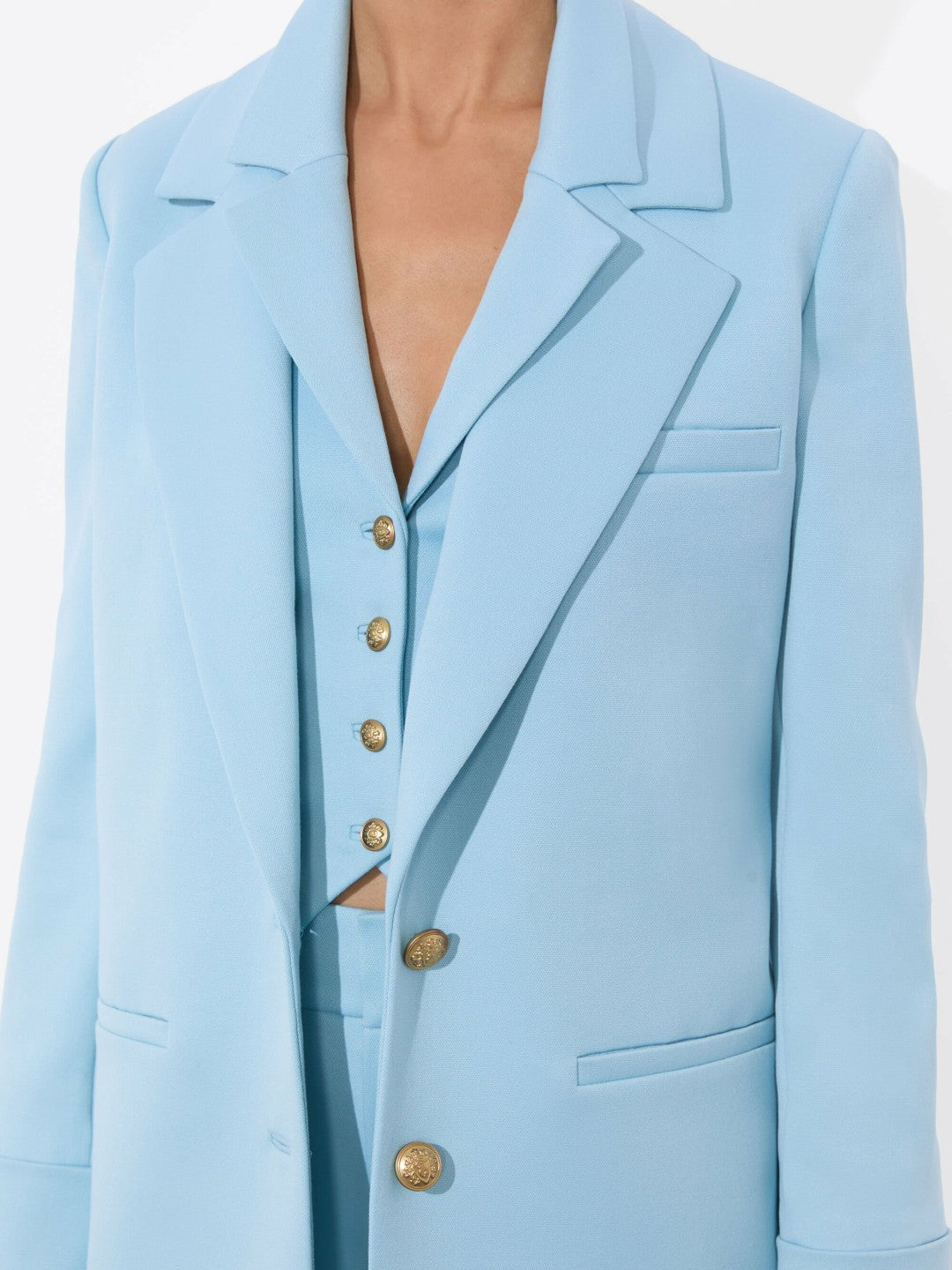 Margot Blazer In Mineral Blue - Alice + Olivia Women