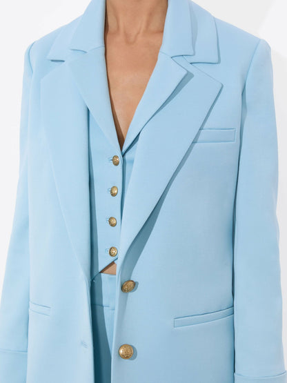 Margot Blazer In Mineral Blue - Alice + Olivia Women