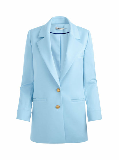 Margot Blazer In Mineral Blue - Alice + Olivia Women