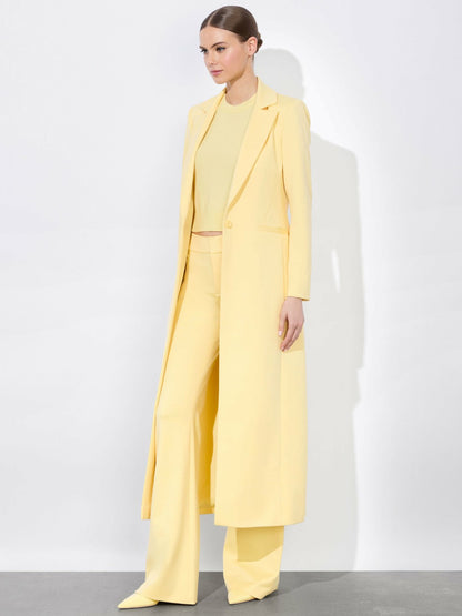 Macey Long Blazer In Butter - Alice + Olivia Women