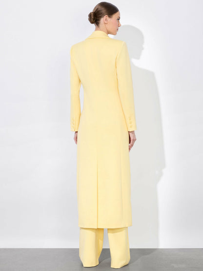 Macey Long Blazer In Butter - Alice + Olivia Women
