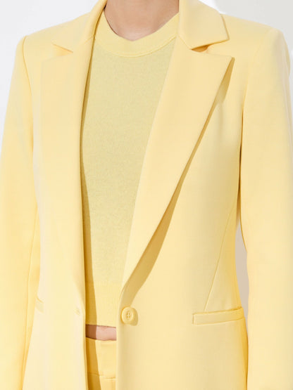 Macey Long Blazer In Butter - Alice + Olivia Women