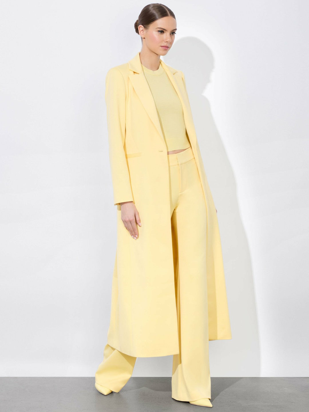 Macey Long Blazer In Butter - Alice + Olivia Women