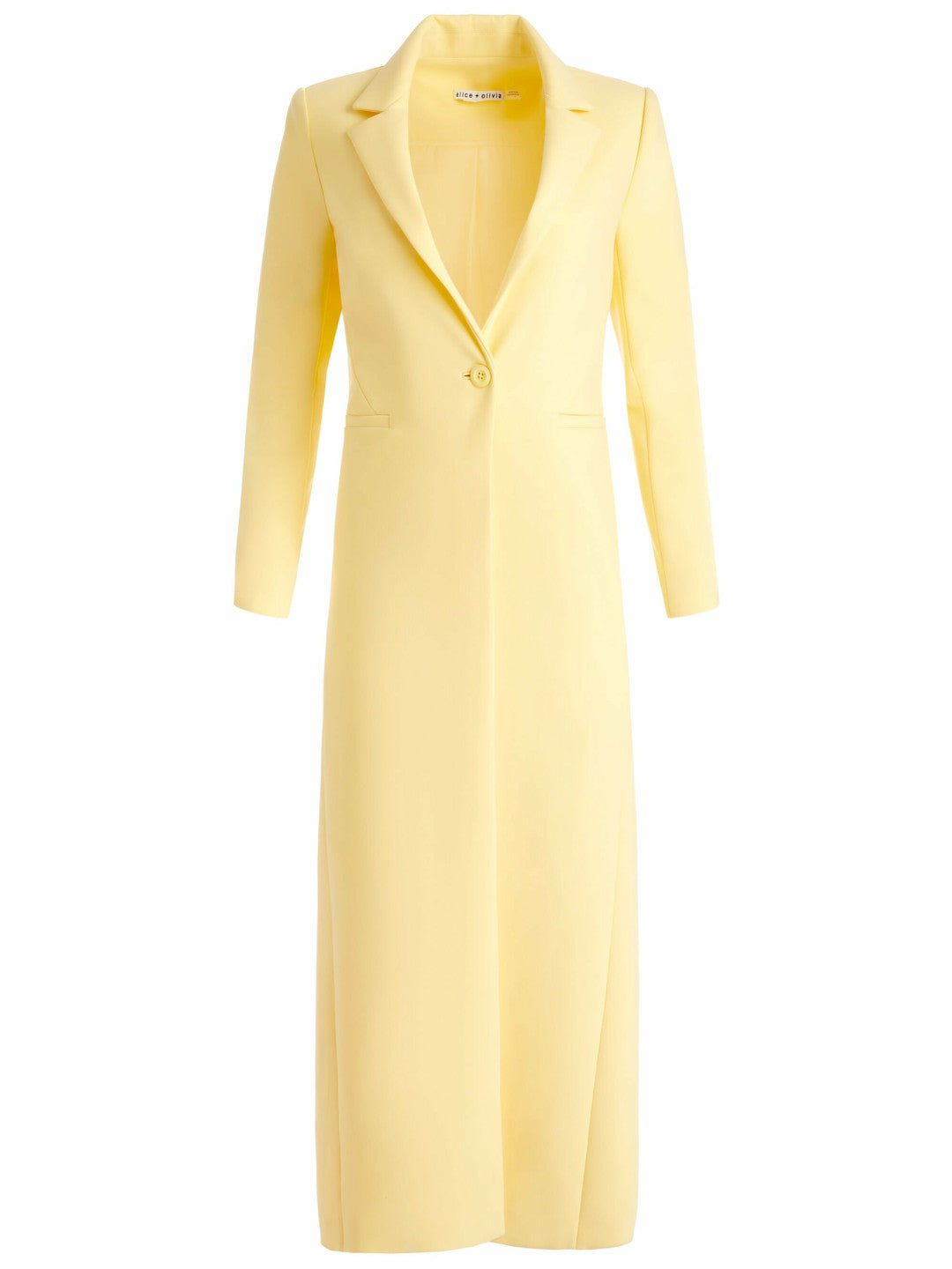 Macey Long Blazer In Butter - Alice + Olivia Women