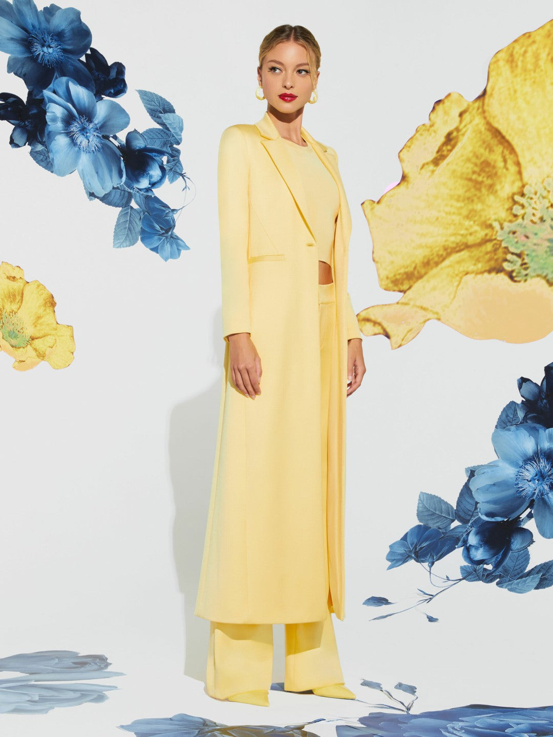 Macey Long Blazer In Butter - Alice + Olivia Women