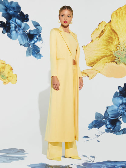 Macey Long Blazer In Butter - Alice + Olivia Women