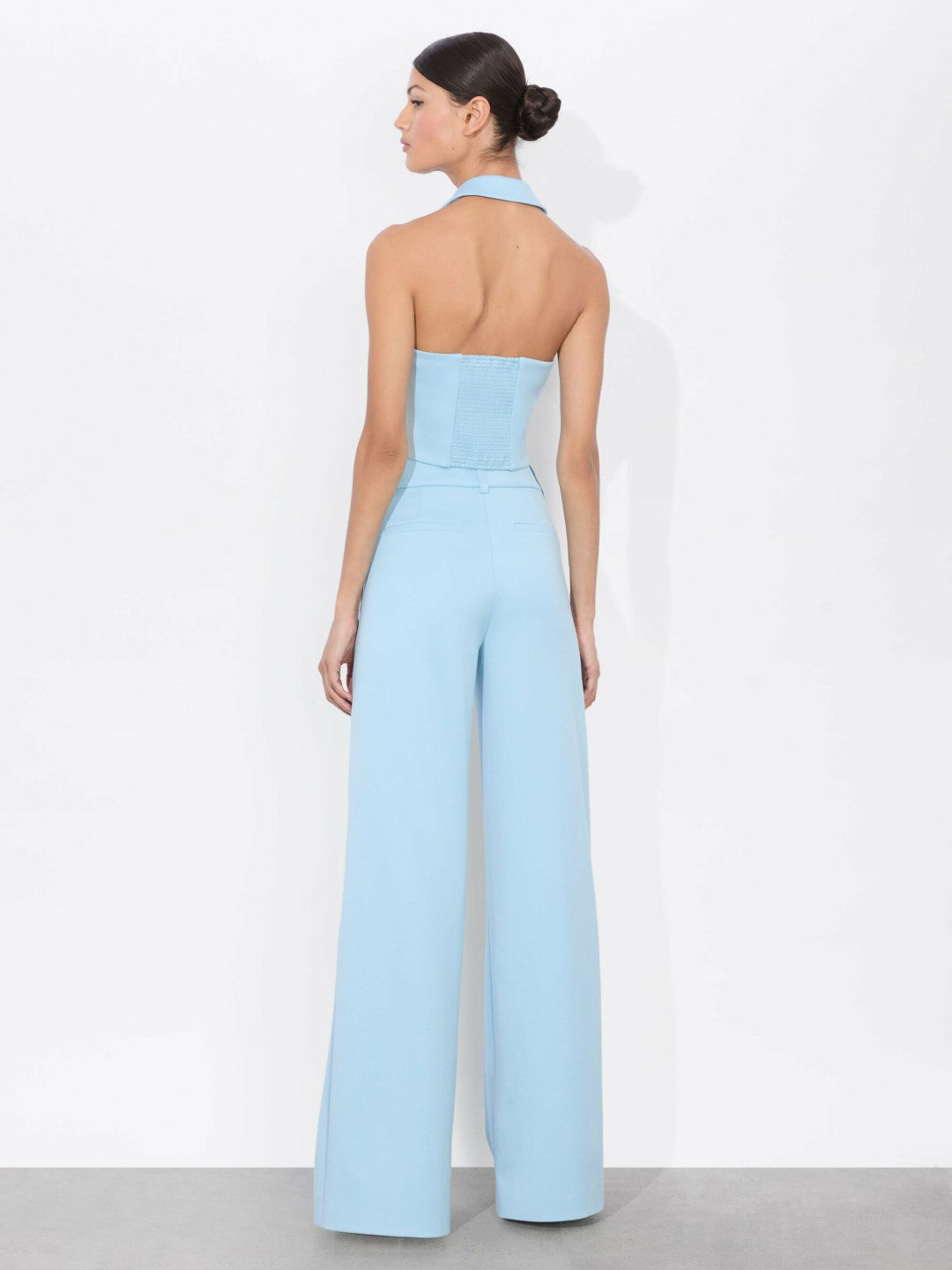 Donna Halter Vest In Mineral Blue - Alice + Olivia Women