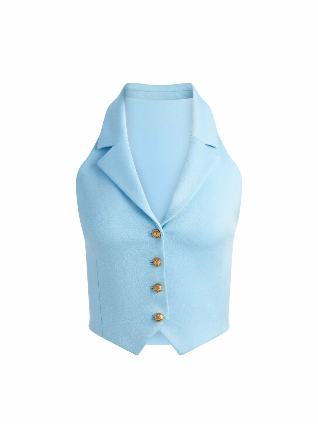 Donna Halter Vest In Mineral Blue - Alice + Olivia Women