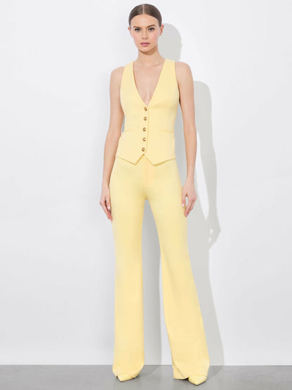 Mazie Vest In Butter - Alice + Olivia Women