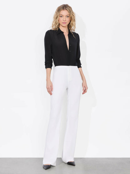 Teeny Bootcut Pant In Off White - Alice + Olivia Women
