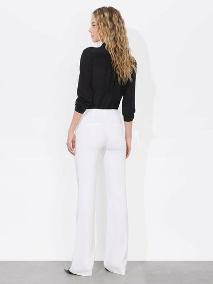 Teeny Bootcut Pant In Off White - Alice + Olivia Women