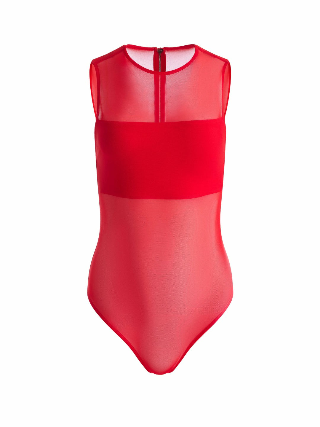 Bandeau Sleeveless Bodysuit In Bright Ruby - Alice + Olivia Women