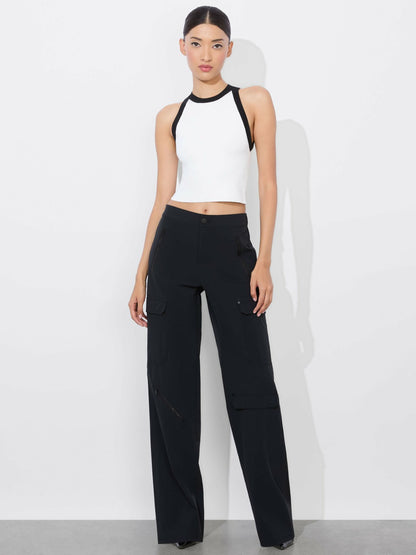 Rydel Tank In Soft White/black - Alice + Olivia Women