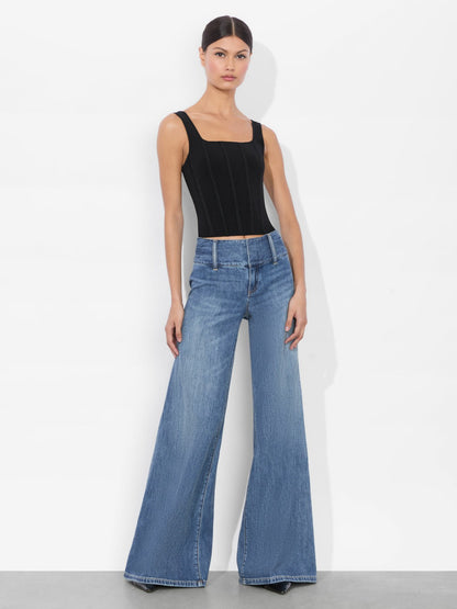 Sariah Corset Tank In Black - Alice + Olivia Women