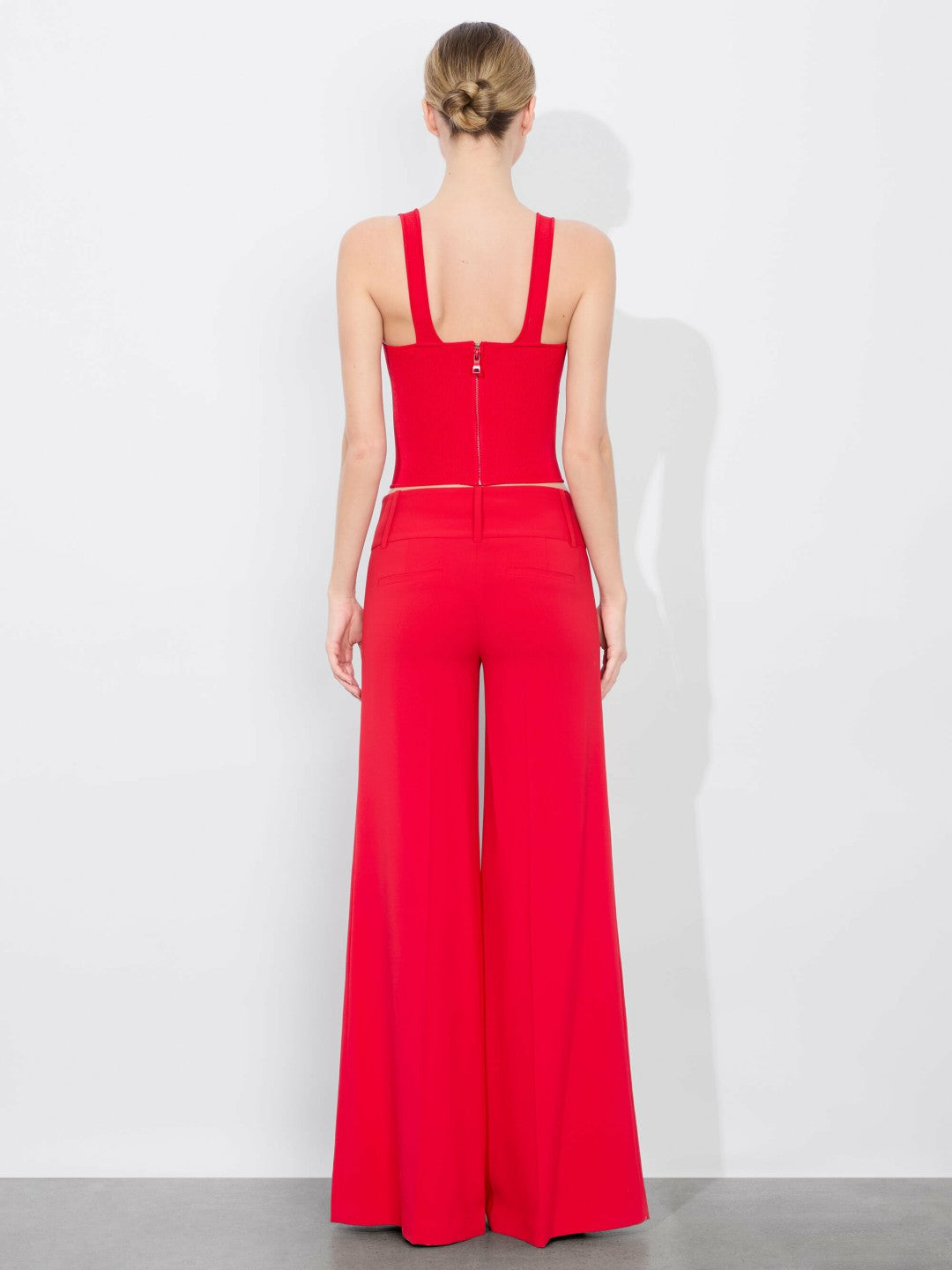 Sariah Corset Tank In Bright Ruby - Alice + Olivia Women