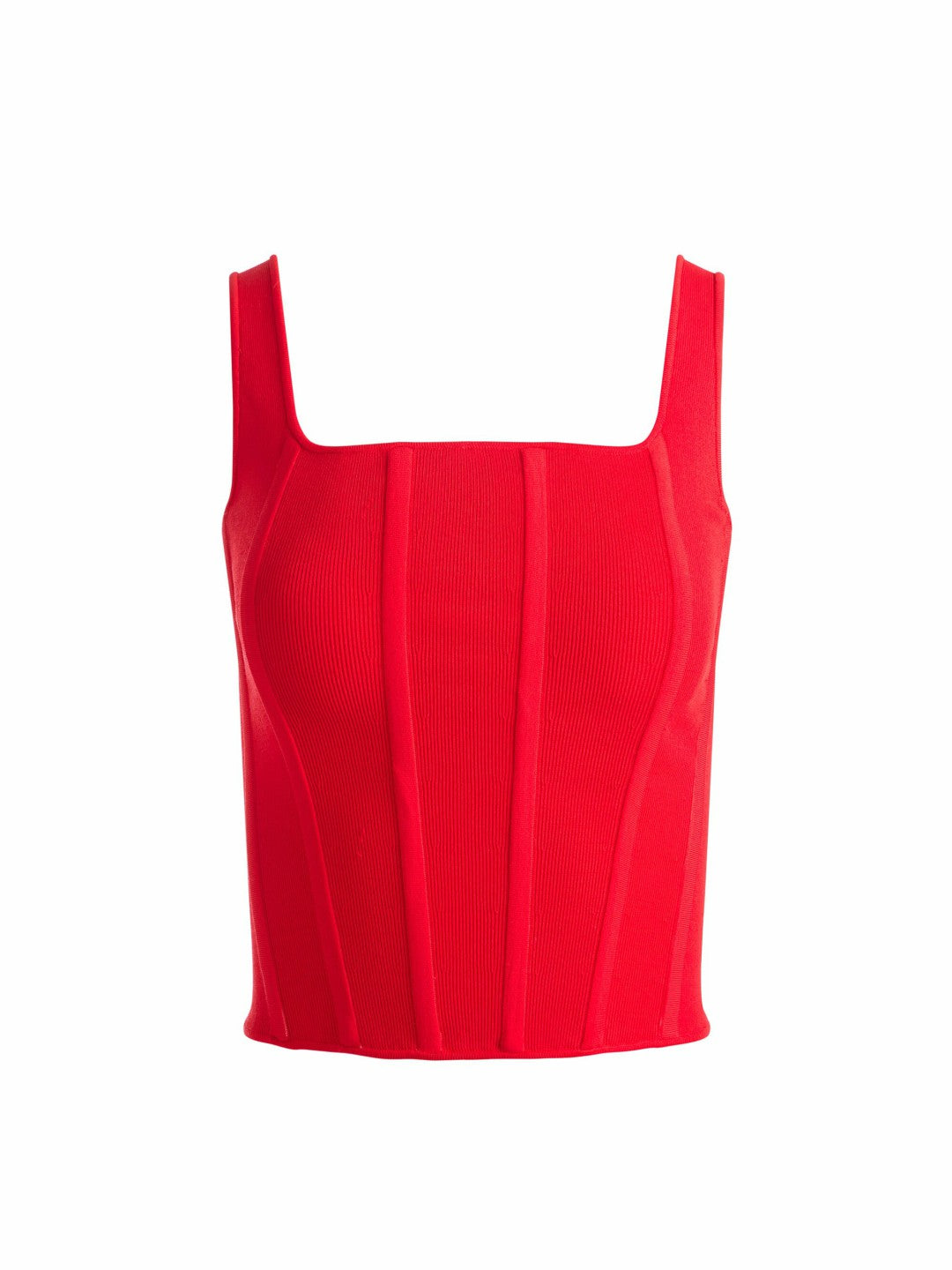 Sariah Corset Tank In Bright Ruby - Alice + Olivia Women