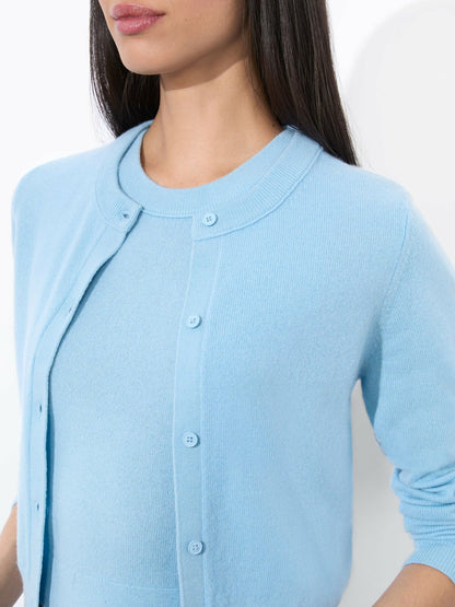 Dollie Cashmere Cardigan In Mineral Blue - Alice + Olivia Women