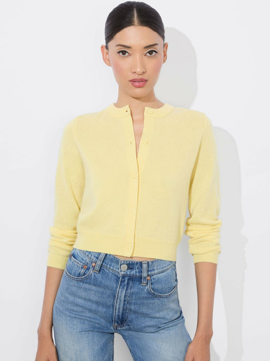 Dollie Cashmere Cardigan In Butter - Alice + Olivia Women