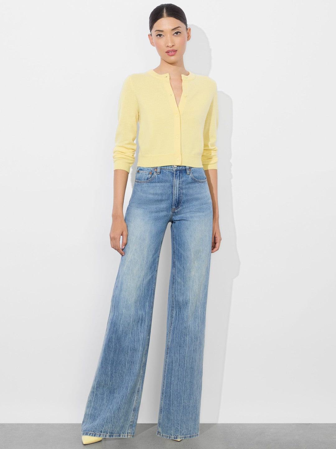 Dollie Cashmere Cardigan In Butter - Alice + Olivia Women