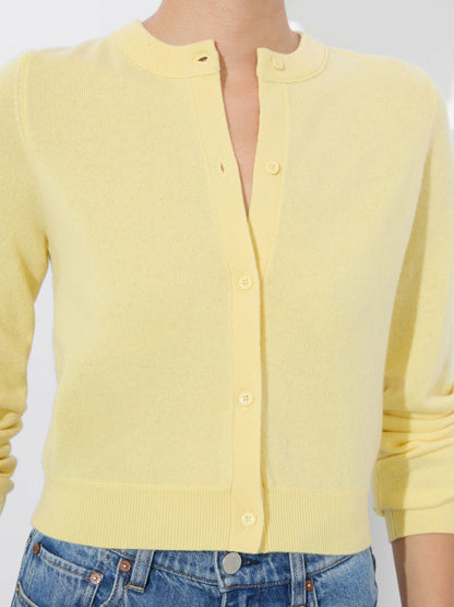 Dollie Cashmere Cardigan In Butter - Alice + Olivia Women