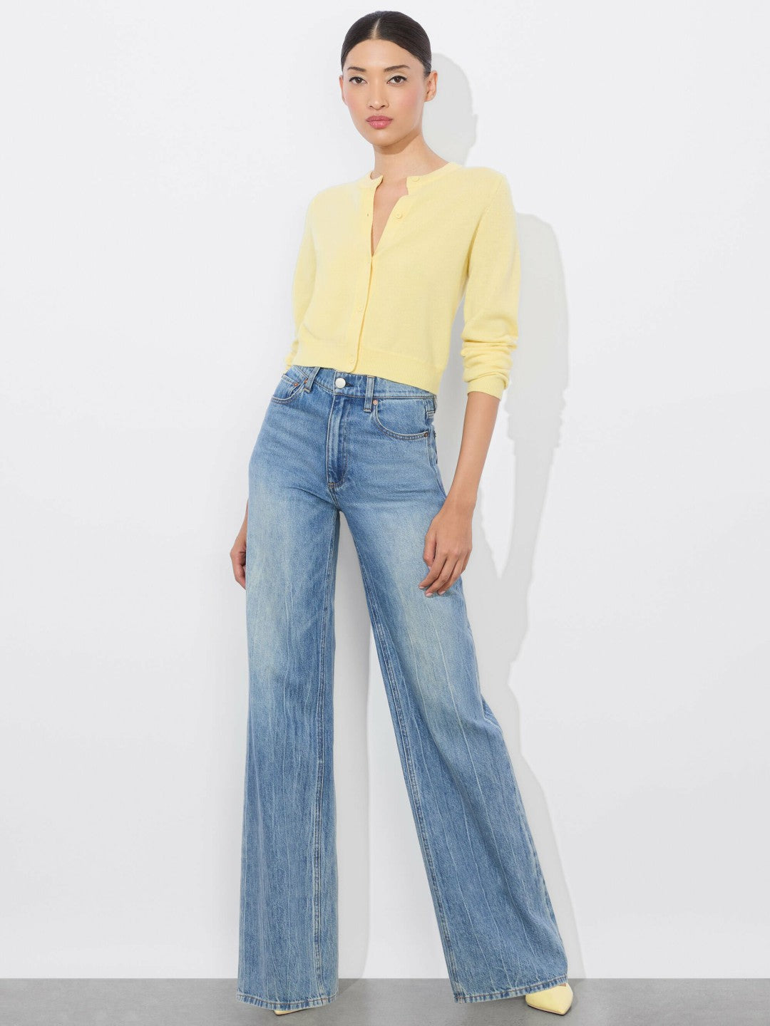 Dollie Cashmere Cardigan In Butter - Alice + Olivia Women
