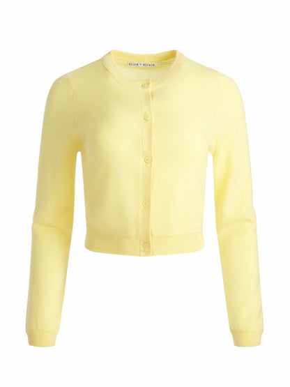 Dollie Cashmere Cardigan In Butter - Alice + Olivia Women