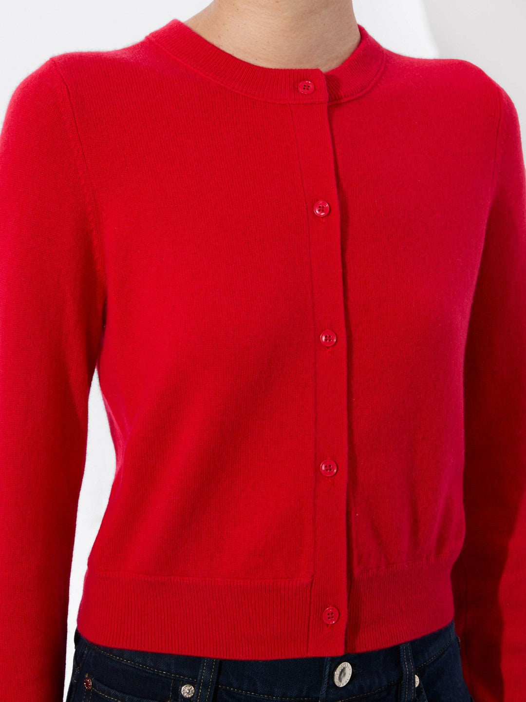 Dollie Cashmere Cardigan In Bright Ruby - Alice + Olivia Women