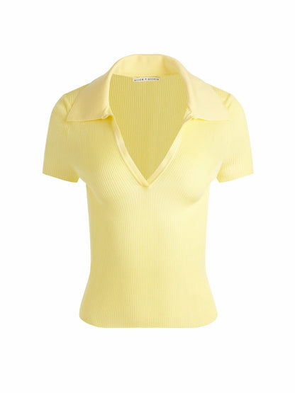 Martha Polo In Butter - Alice + Olivia Women
