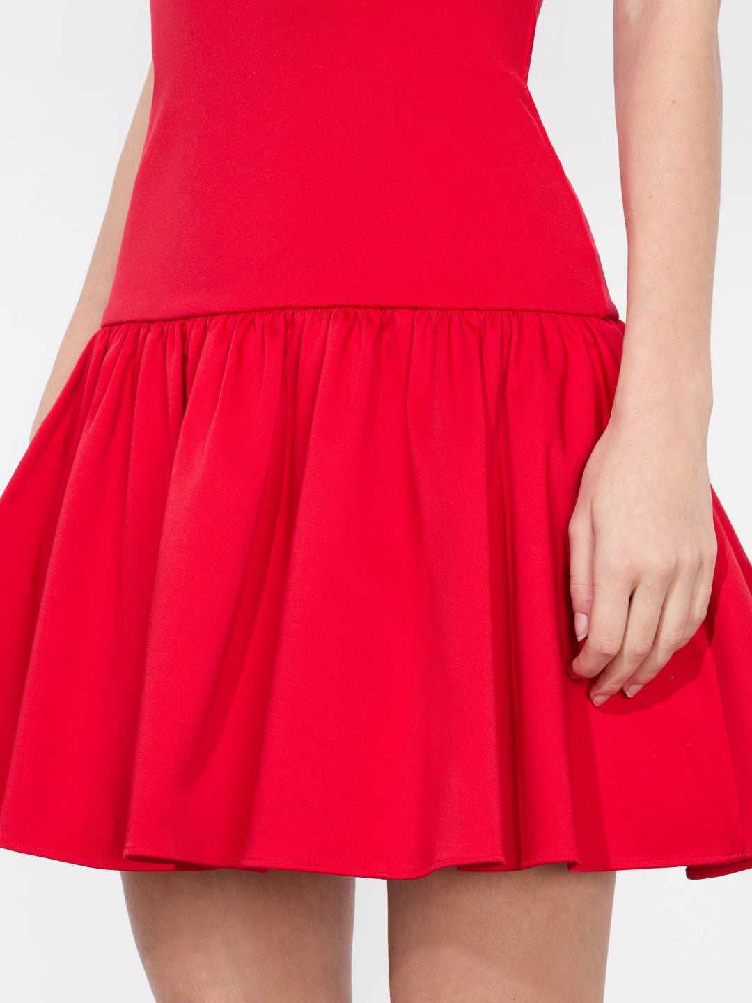 Oriana Drop Waist Mini Dress In Bright Ruby - Alice + Olivia Women